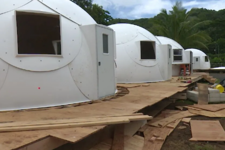 The state’s first igloo dome shelters open to help Hawaii’s homeless