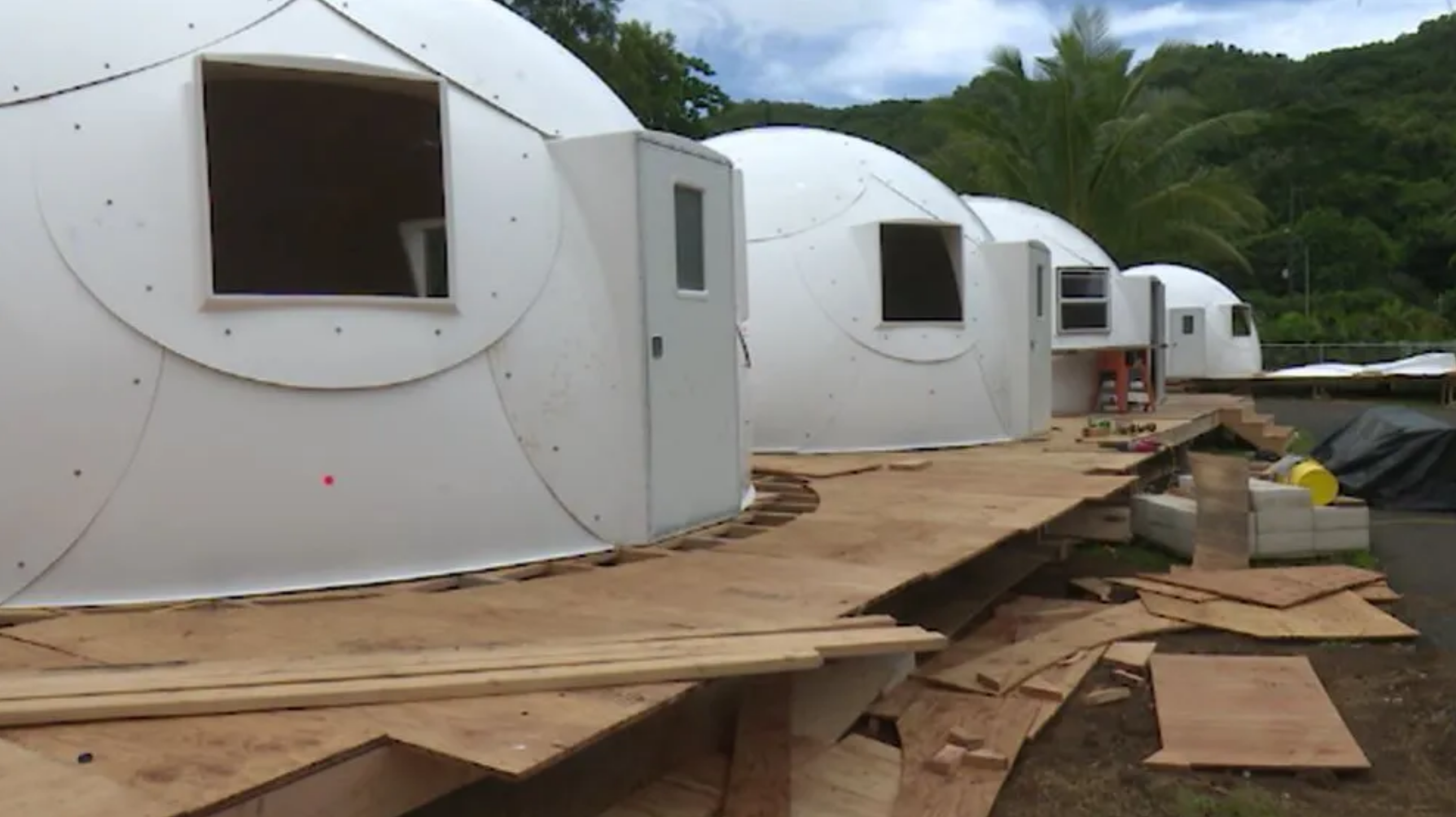 The state’s first igloo dome shelters open to help Hawaii’s homeless