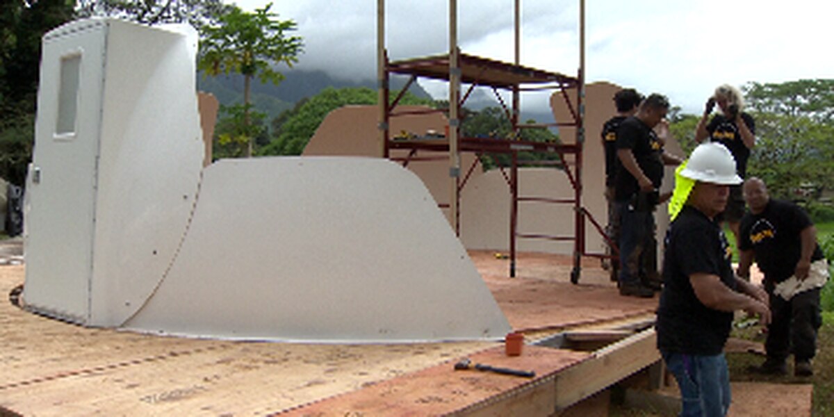 After years of debate, construction has begun on igloo-shaped shelters for homeless